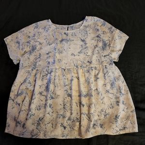 3/$30 Xl boutique top cotton bleu